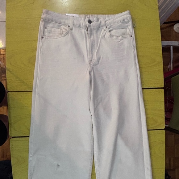 HM white wide leg jeans  nwt - Picture 1 of 4